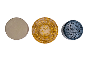 Examples of caps made of resin with added materials