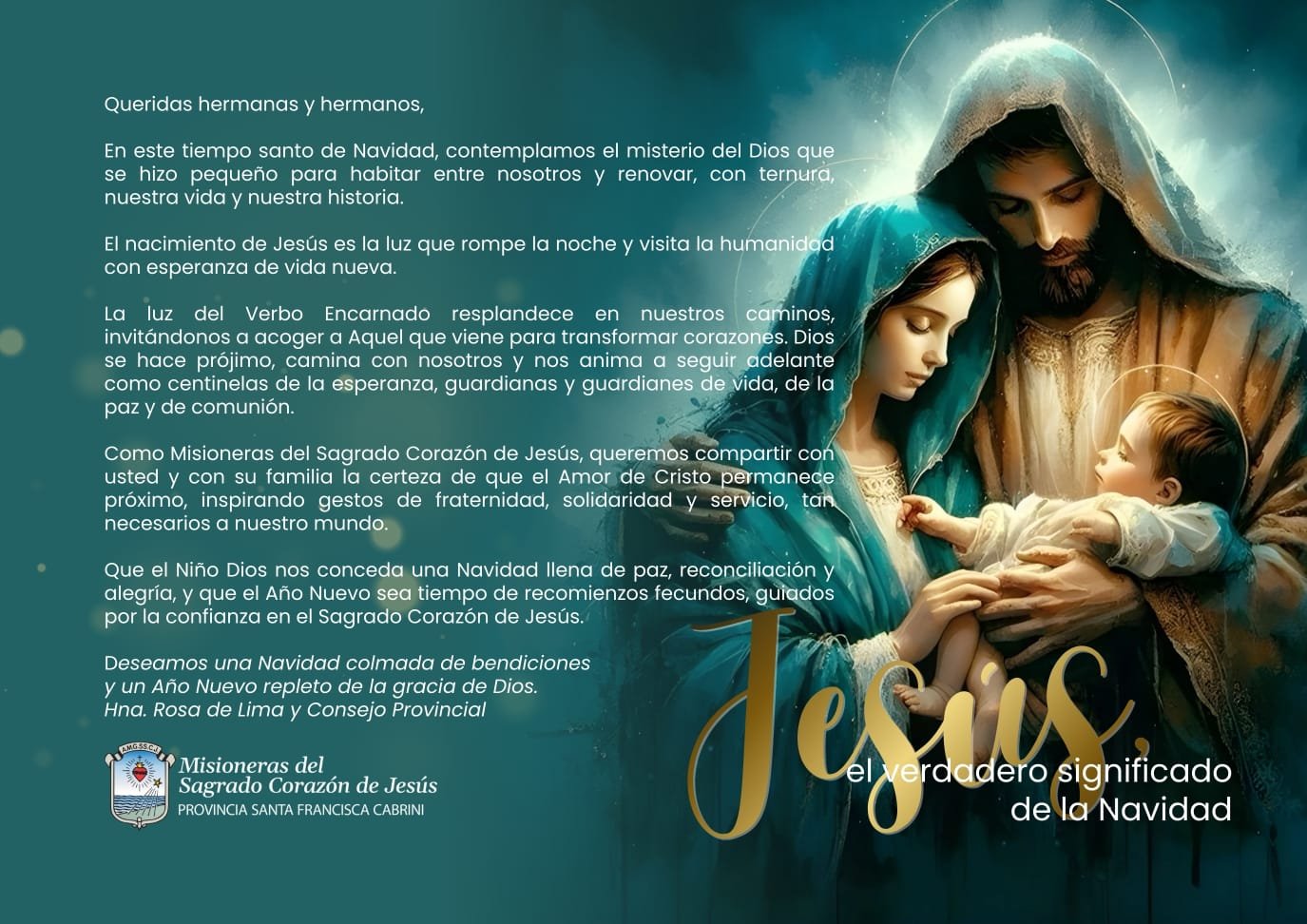 Auguri dalla Provincia Santa Francisca Cabrini (SPA)