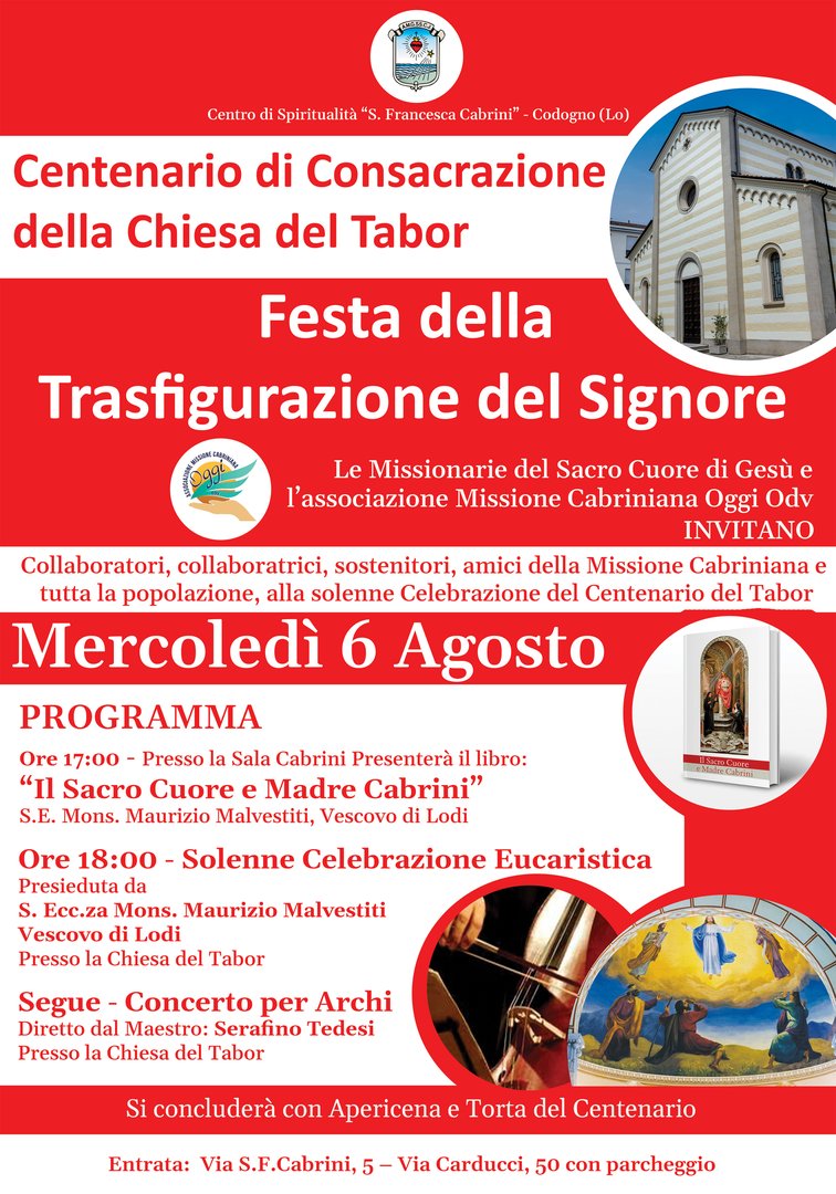 Centenario di Consacrazione della Chiesa del Tabor