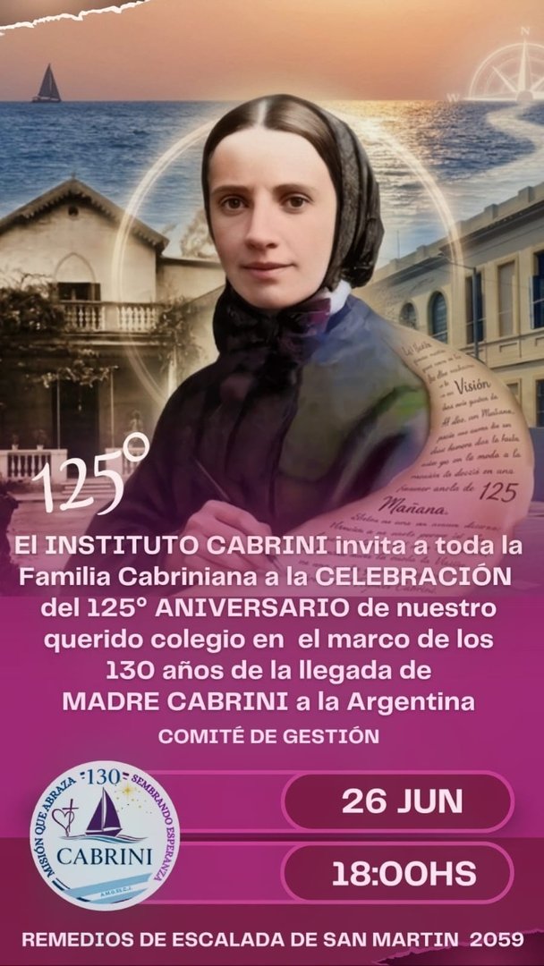 Celebrazione per i 125 anni dell'Istituto Cabrini A- 290 a Villa General Mitre, Caba  in Argentina.