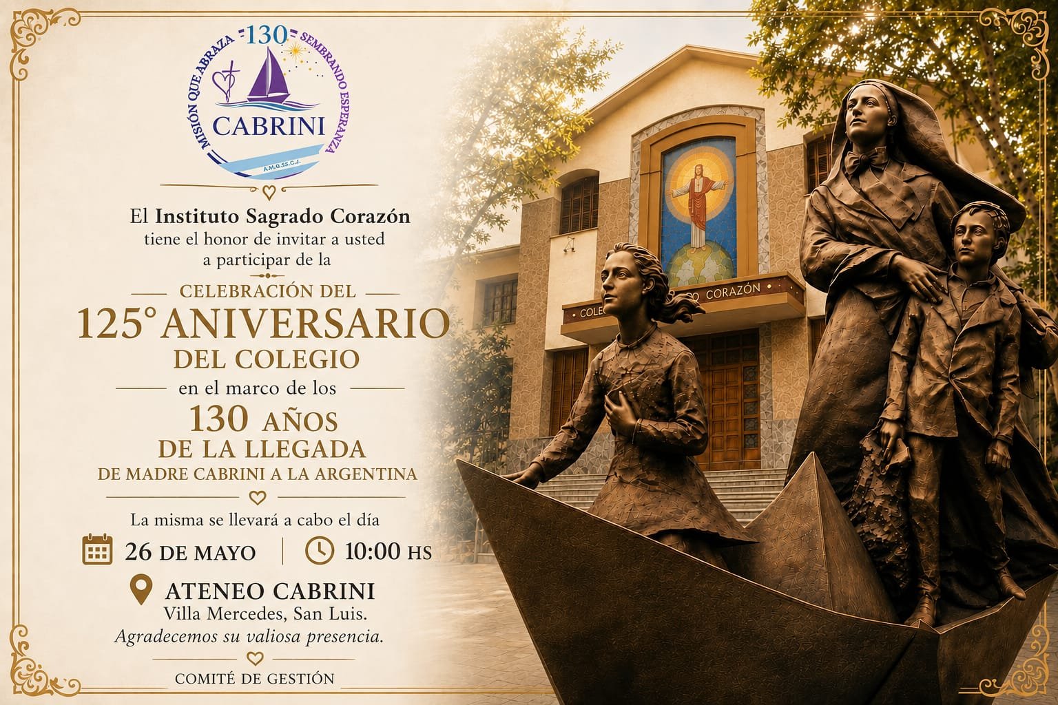125th Anniversary of the Sagrado Corazón School in Villa Mercedes, San Luis
