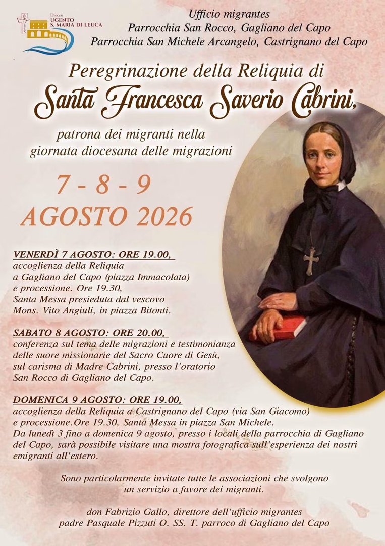 Visita pastorale Diocesi di Ugento Santa Maria di Leuca- Giornata diocesana dei Migranti 2026 - Giorno 1