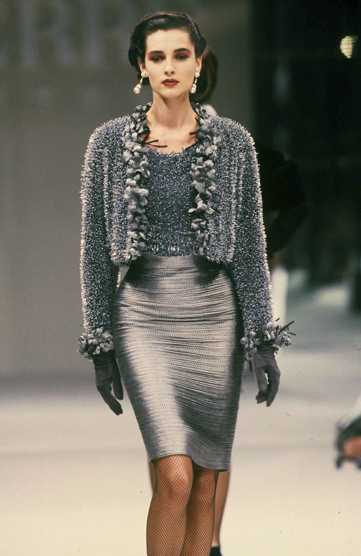Gianfranco Ferré Alta Moda Autunno/Inverno 1988-89, Look n. 48, modella Daniela Ghione.