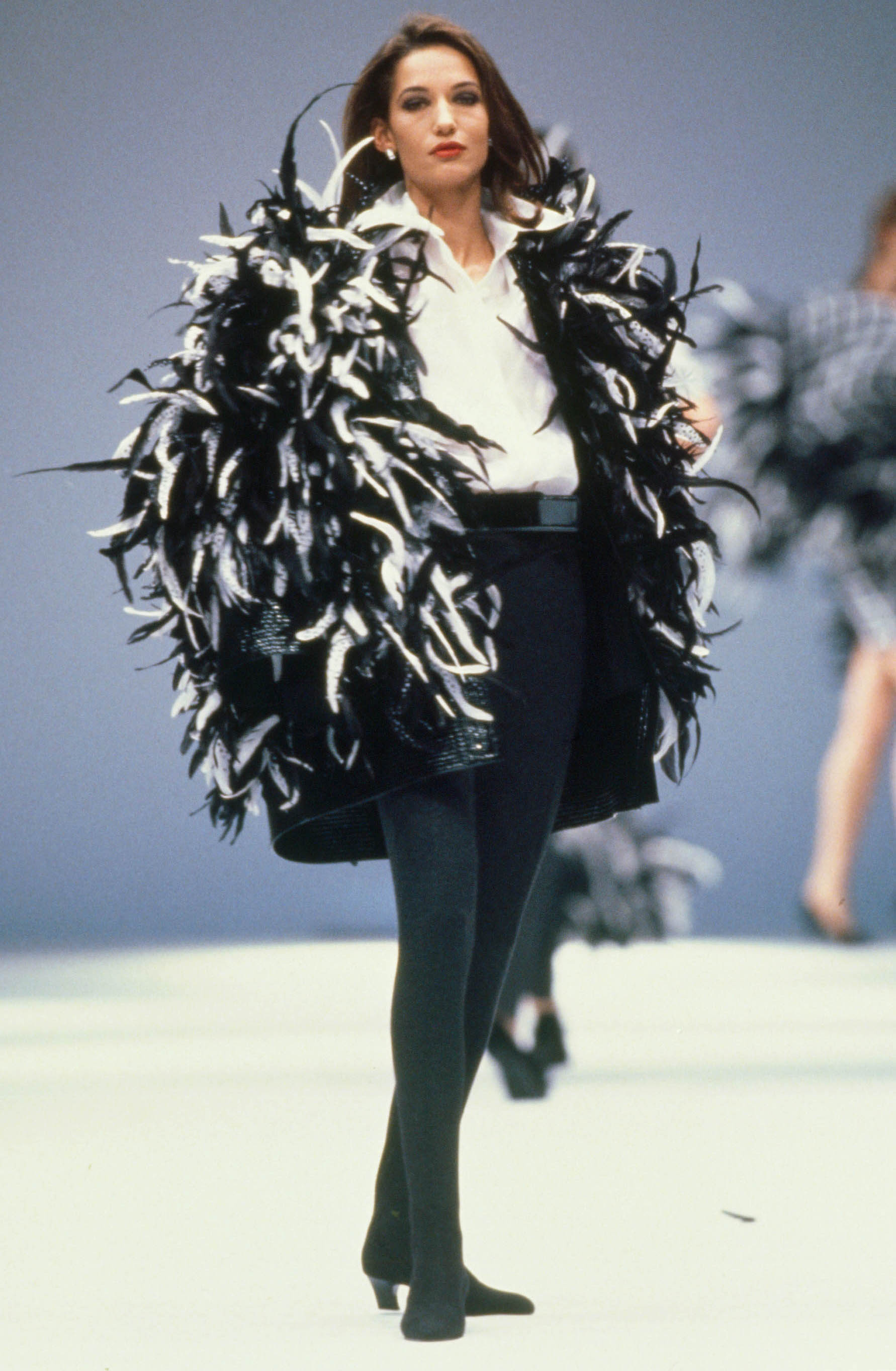 Gianfranco Ferré Prêt-à-porter Donna Autunno/Inverno 1991-92, Look n. 65. Modella Marpessa Hennink.