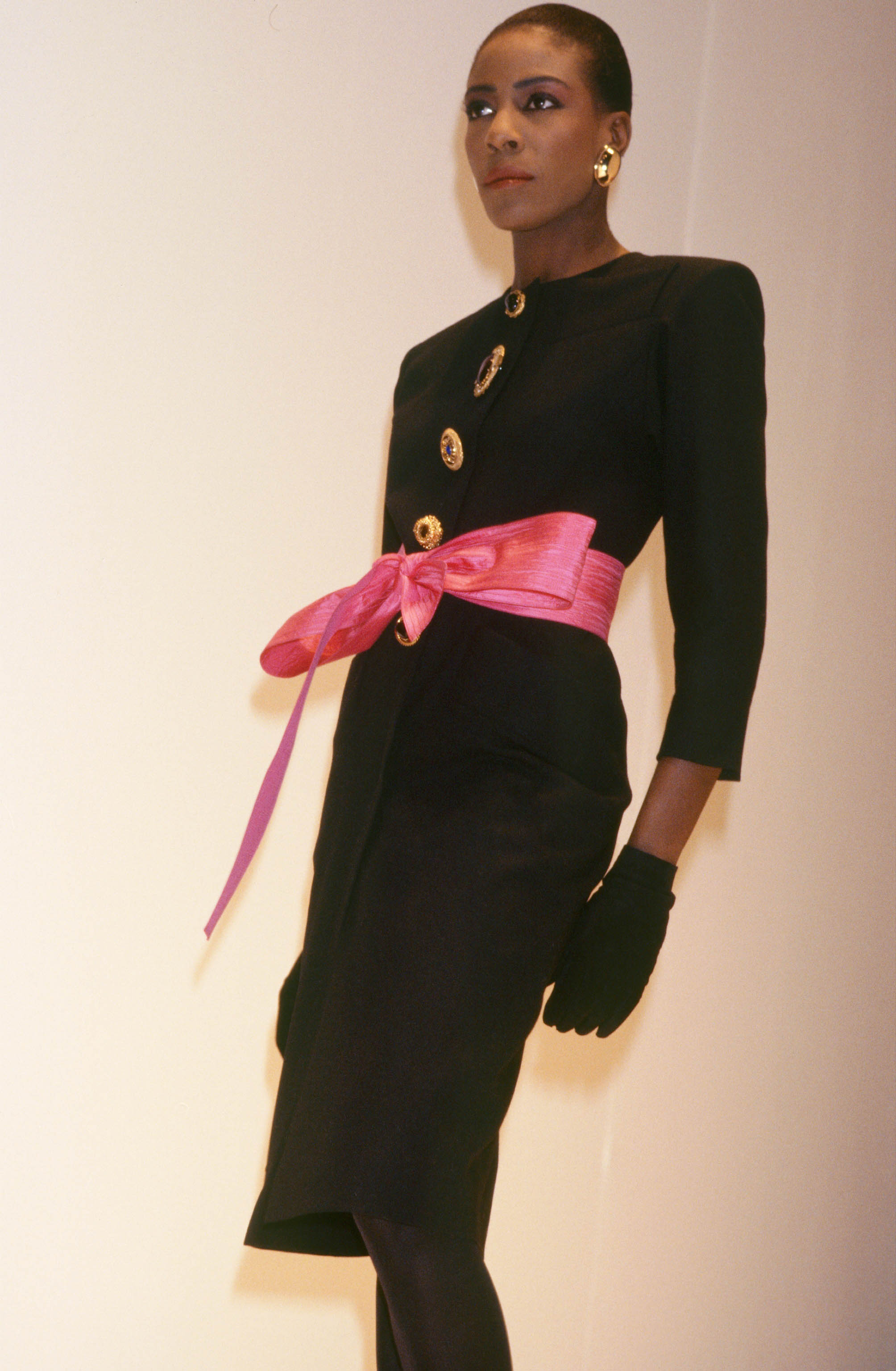 Gianfranco Ferré Prêt-à-porter Donna Autunno/Inverno 1987-88, Look n. 80. Paulette James.