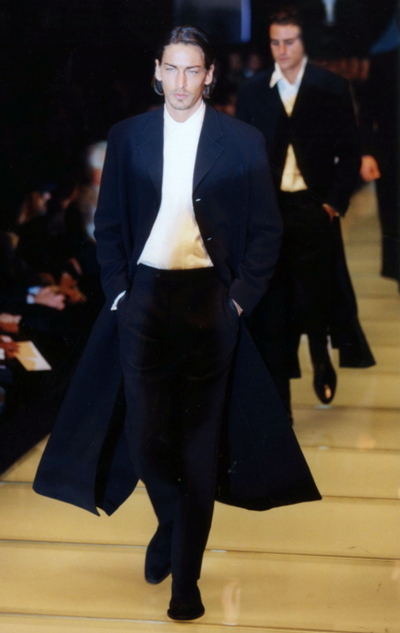 Gianfranco Ferré Prêt-à-porter Uomo Autunno/Inverno 1997-98, Look n. 116. Modello Warren Major.