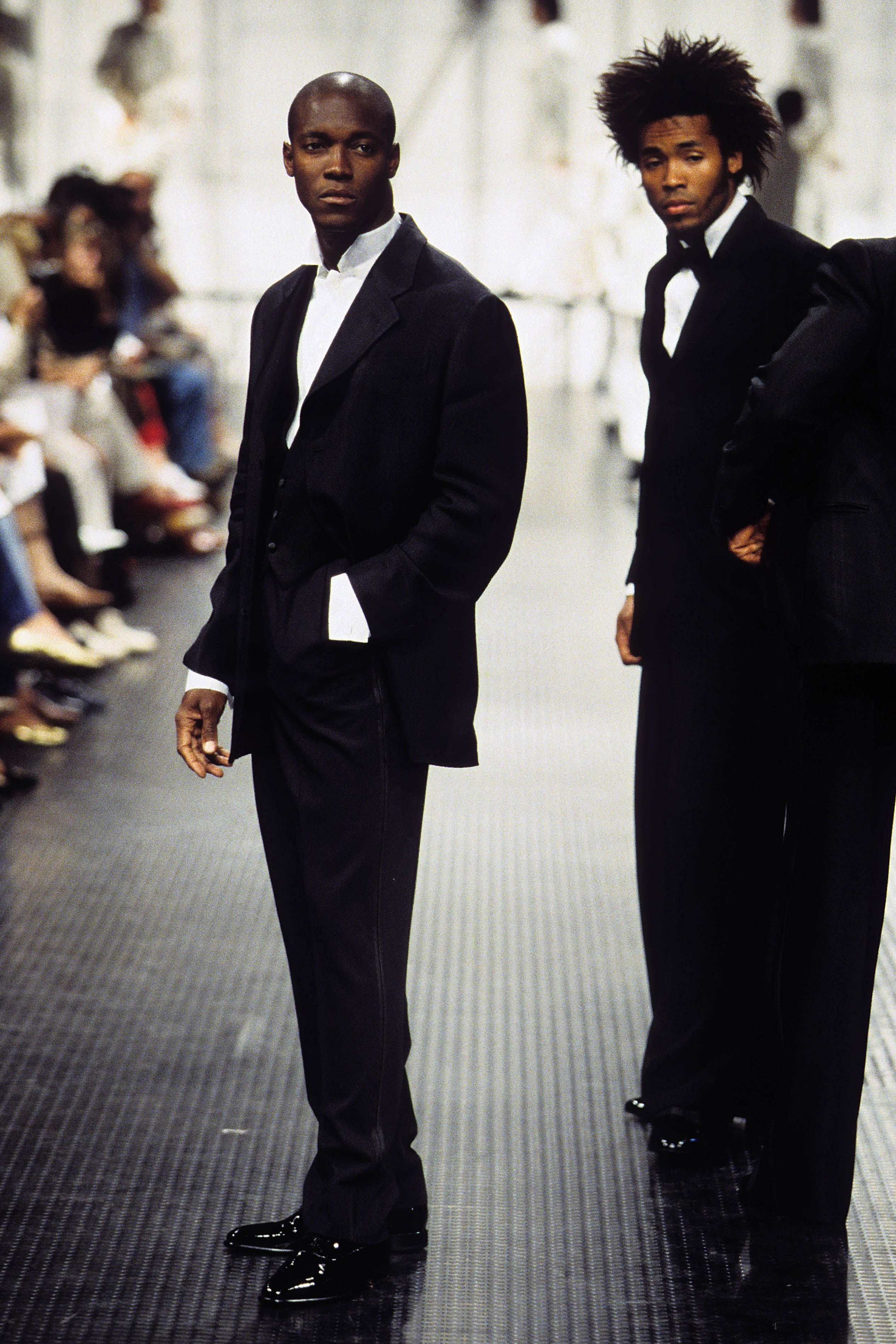 Gianfranco Ferré Prêt-à-porter Uomo Primavera/Estate 1996, Look n. 182 e 181.
