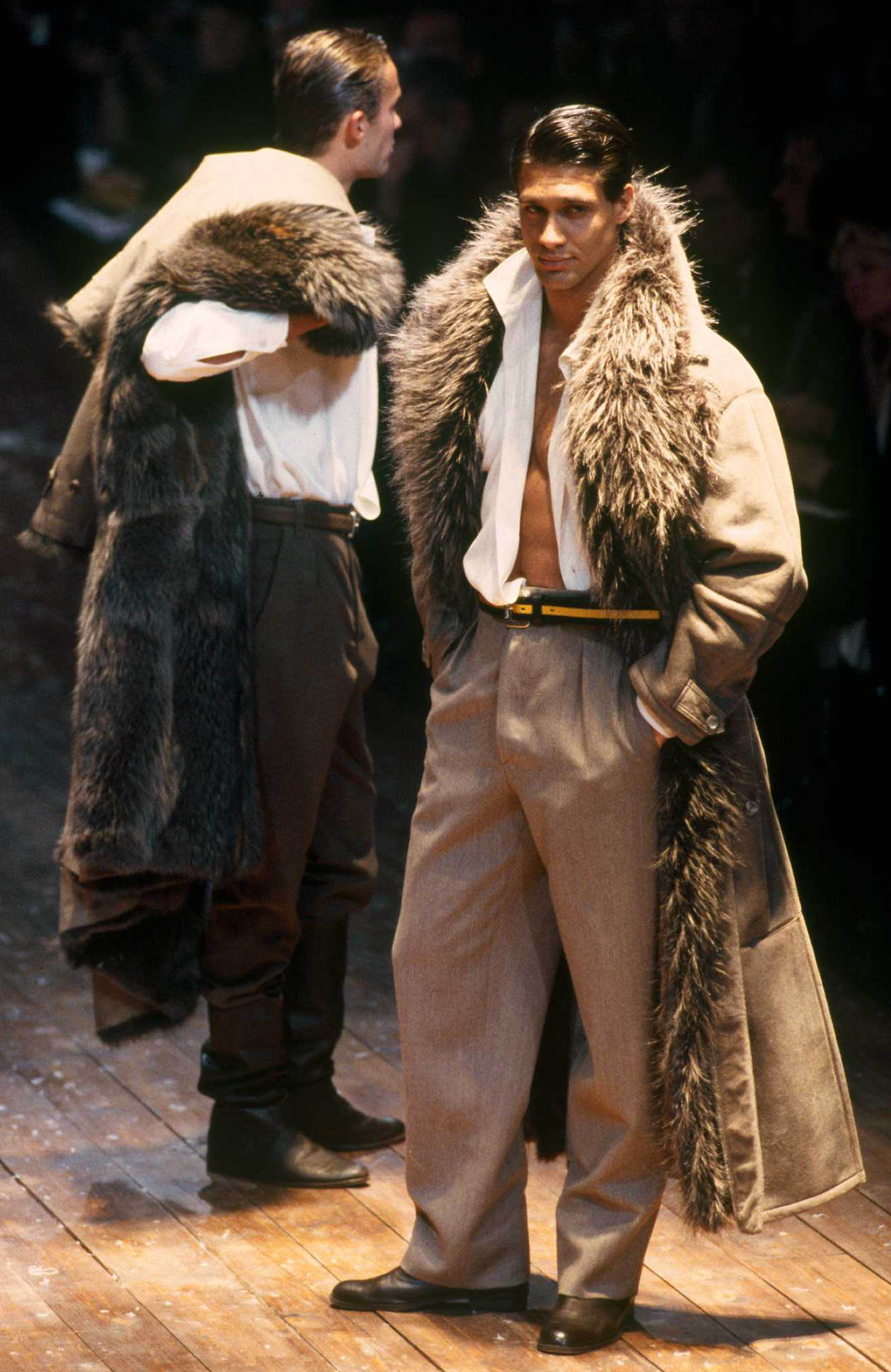 Gianfranco Ferré Prêt-à-porter Uomo Autunno/Inverno 1995-96, Look n. 80 e 79.