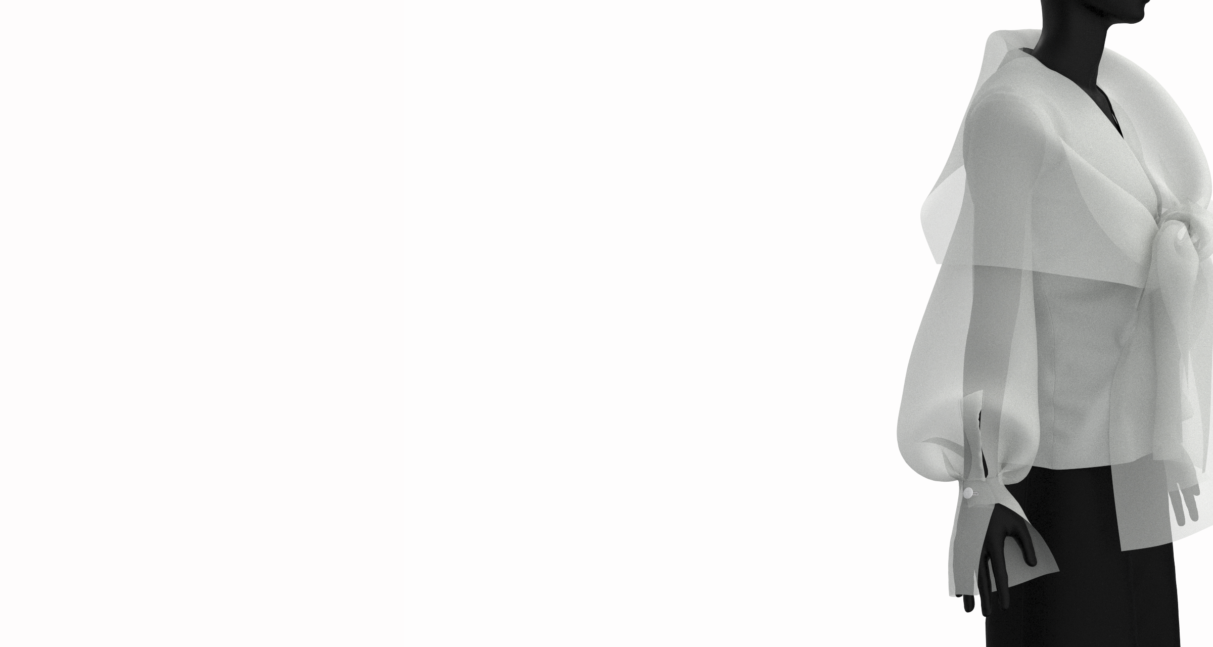 Gemello digitale della camicia Cravat, Prêt-à-porter Autunno/Inverno 1991-92.