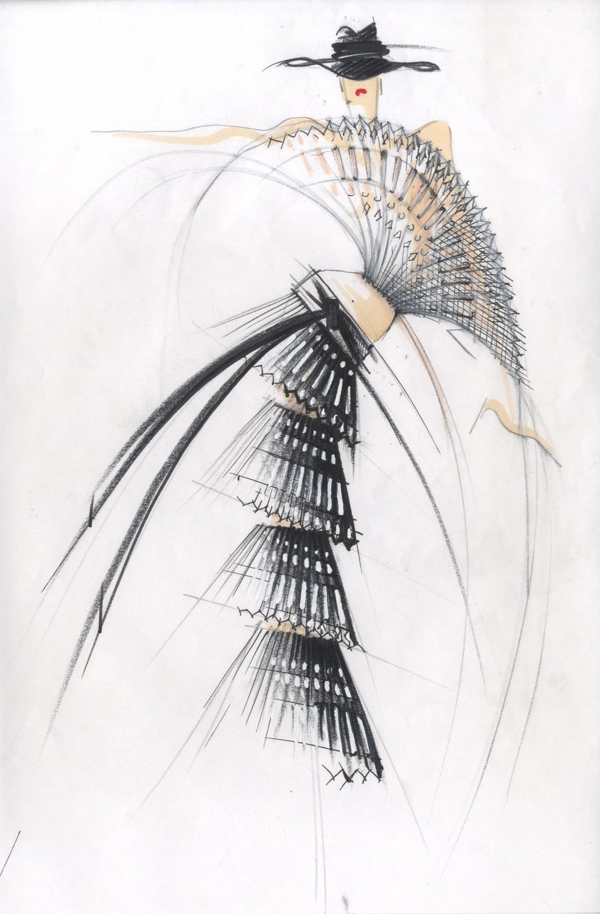 Disegno uscita sfilata ufficio stile