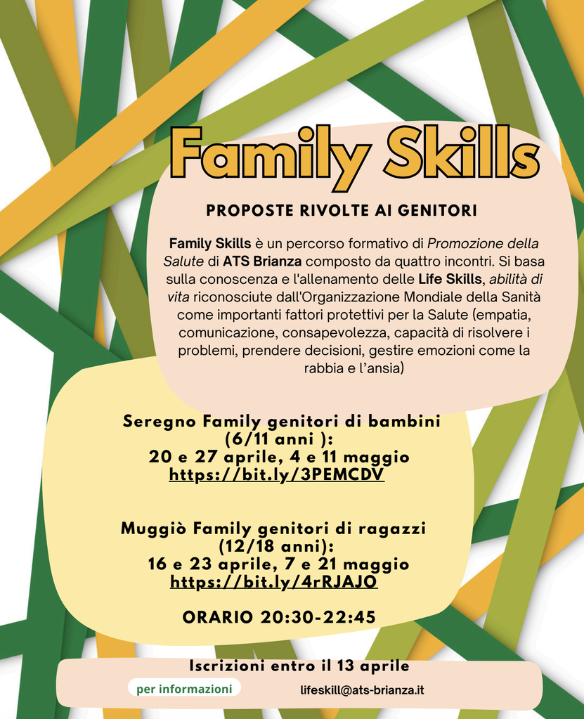 Life Skills - incontri per le famiglie