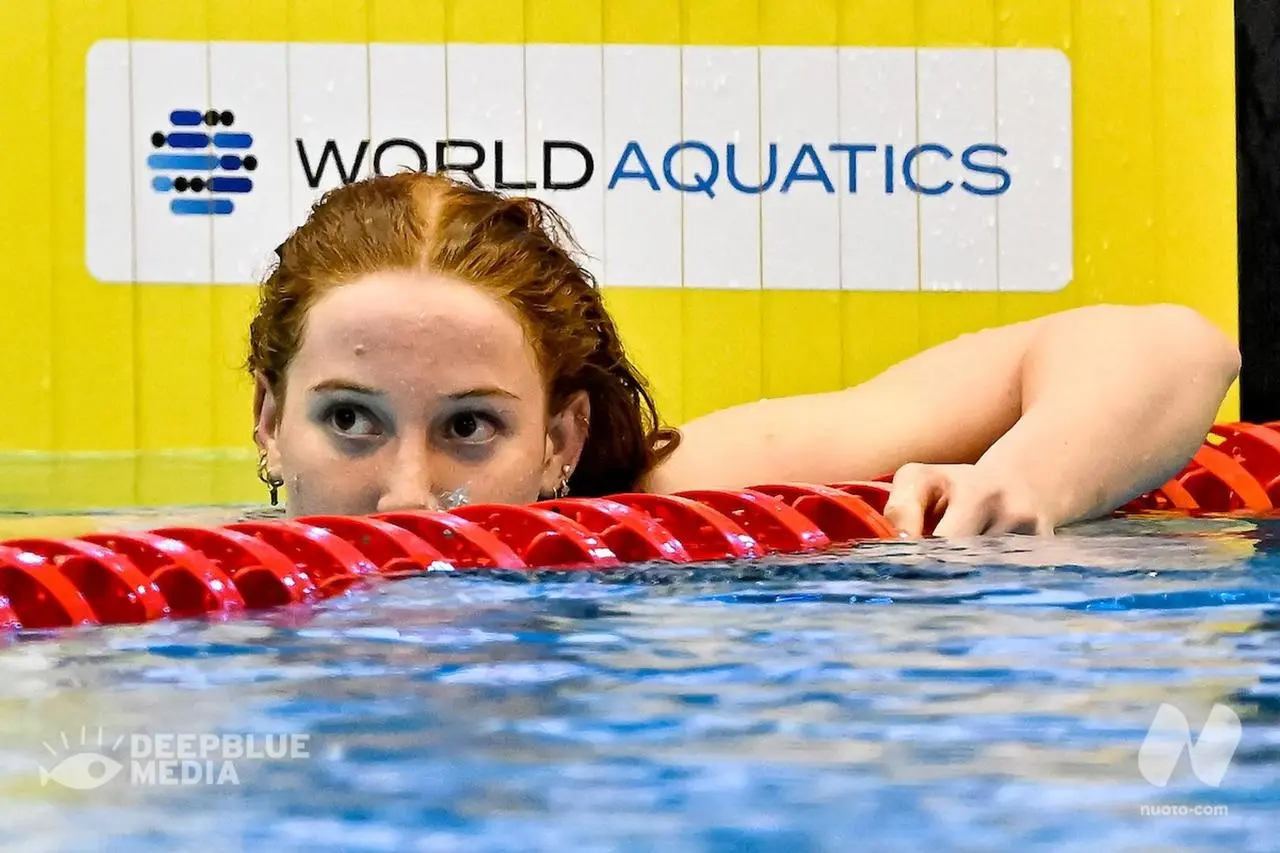 Mollie O’Callaghan durante una competizione internazionale