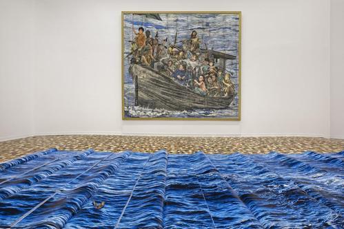 Andrea Mastrovito alla Bienal Del Agua di Cascais, in Portogallo