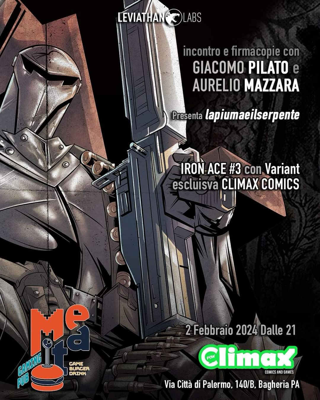 2 Febbraio 2024 Firmacopie Climax Comix - Bagheria