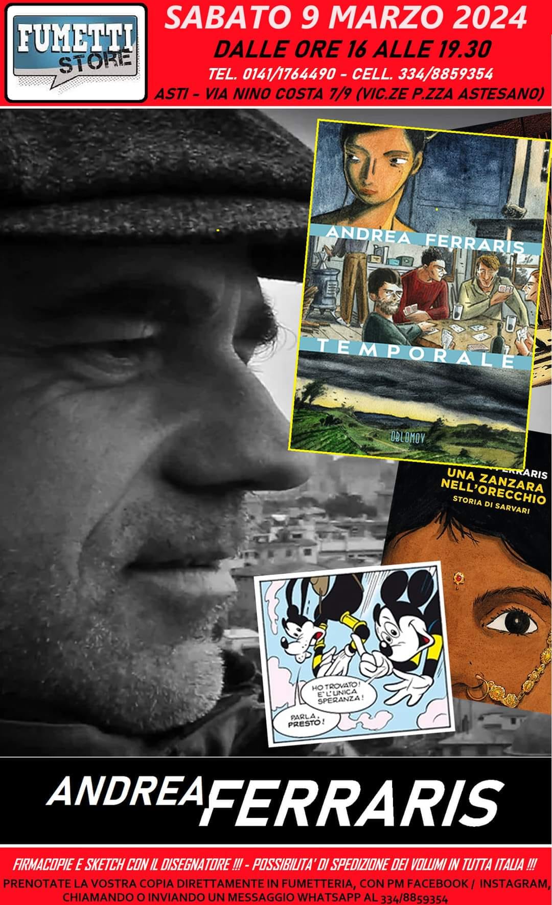 6 Marzo 2024 Firmacopie Fumetti Store di Asti