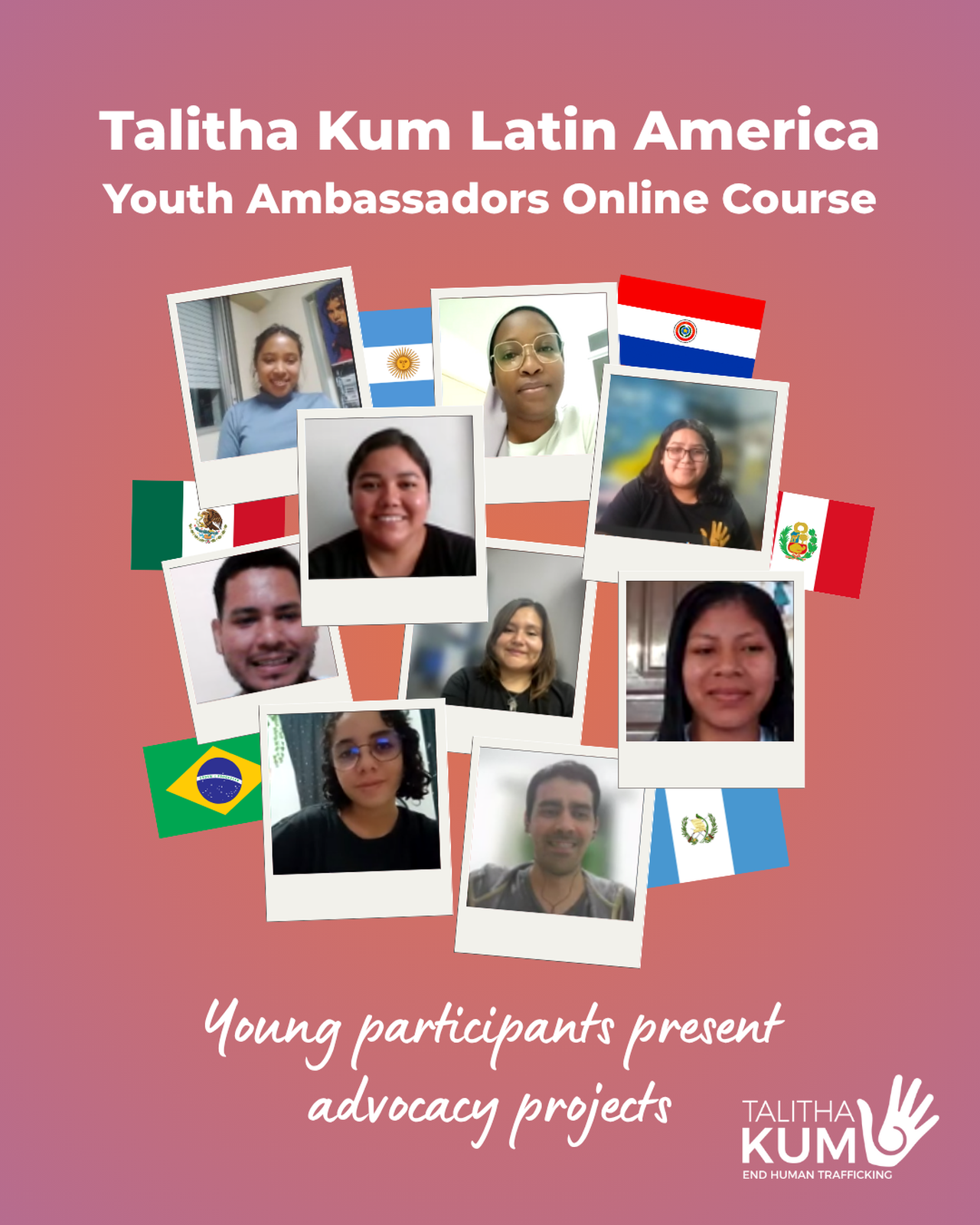 Youth Ambassadors present social advocacy projects as part of the Talitha Kum training programme